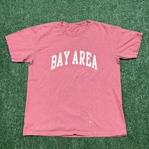 John Galt T Shirt Women's Size S Pink Short Sleeve Crew Neck Bay Area Graphic